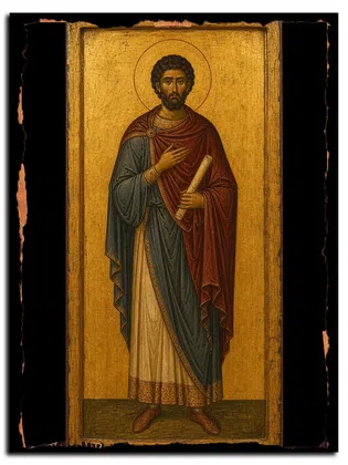 Василий Анкирский, Кесарийский, мученик — икона на дереве