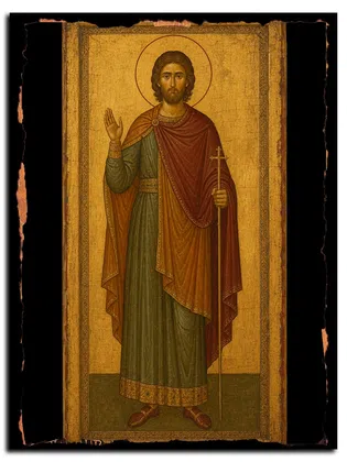 Виталий Керкирский, мученик — икона на дереве