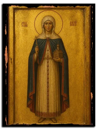 Ольга Аляскинская, праведная — икона на натуральном дереве