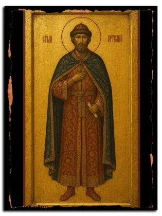 Артемий Шуйский, праведный — икона на натуральном дереве