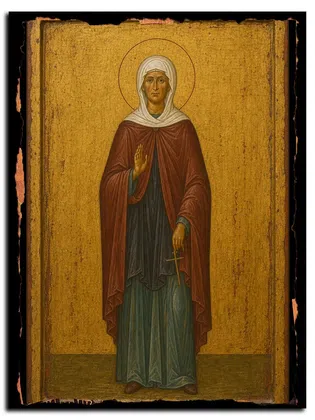 Марина Берийская, преподобная — икона на дереве