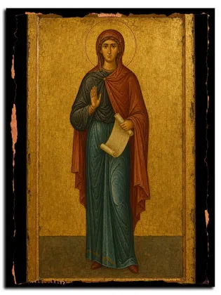 Преподобномученицы Рипсимия, Гаиания, и с ними 35 святых дев — икона на дереве