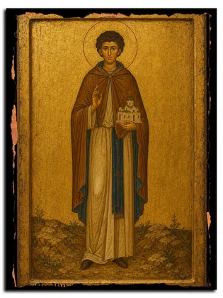 Авенир (Синицын), преподобномученик — икона на натуральном дереве