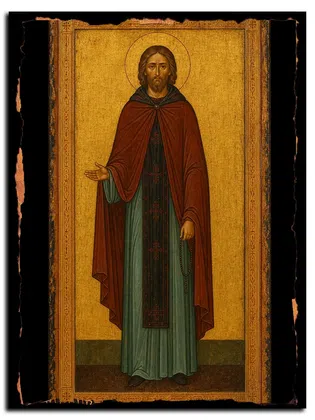 Евтихий (Диденко), преподобномученик — икона на дереве ручной работы