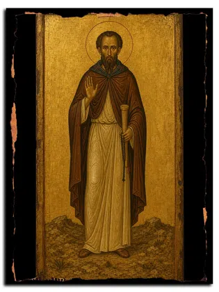 Алипий Столпник, Адрианопольский, преподобный — икона на дереве