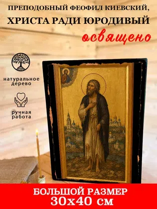 Феофил Киевский, Христа ради юродивый, преподобный — фото 7