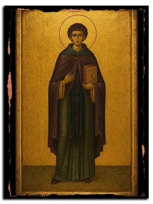 Филарет Глинский, преподобный — икона на дереве