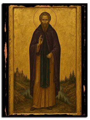 Иоанникий (Гомолко), Глинский, преподобный — икона на дереве ручной работы