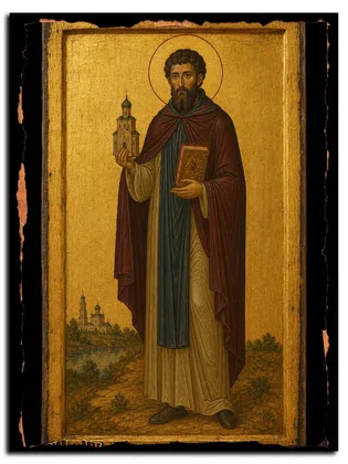 Иона (в схиме Петр) Киевский (Мирошниченко), преподобный — икона на дереве ручной работы