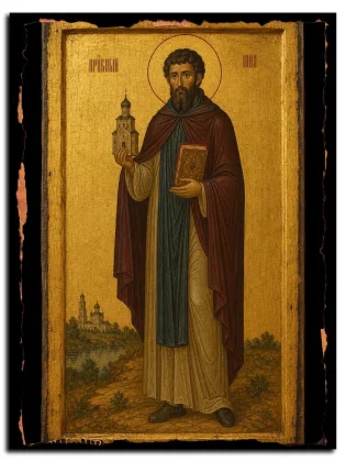 Иона (в схиме Петр) Киевский (Мирошниченко), преподобный — икона на натуральном дереве