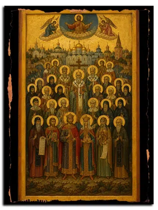 Собор Киевских святых — икона на дереве