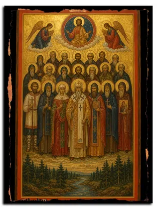 Собор Коми святых — икона на дереве