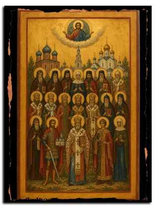 Собор Рязанских святых — икона на дереве