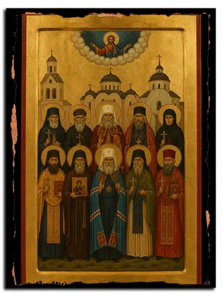Собор святых Среднеазиатского митрополичьего округа — икона на дереве