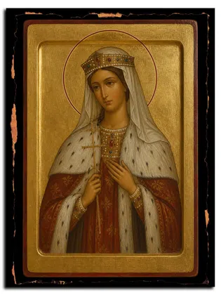 Императрица Александра Феодоровна, страстотерпица — икона на дереве