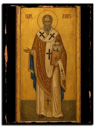 Агапит Римский, священномученик — икона на натуральном дереве