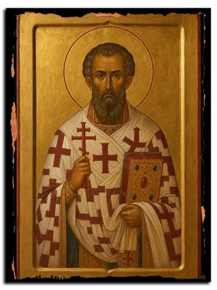 Александр Сидский (Памфилийский), пресвитер, священномученик — икона на дереве
