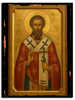 Анания Финикийский, священномученик — икона на дереве ручной работы