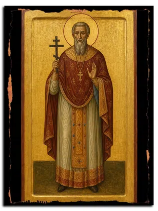 Антонин Кесарийский (Палестинский), священномученик — икона на дереве ручной работы