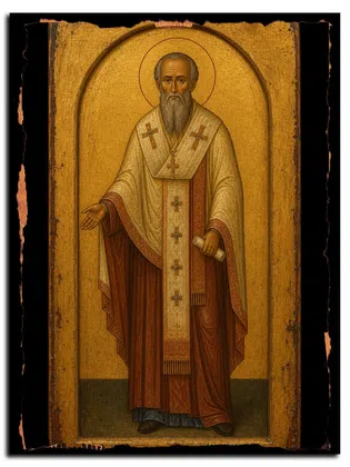 Аркадий Гаряев, Боровский, пресвитер, священномученик — икона на дереве