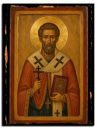 Авив Едесский, священномученик — икона на дереве