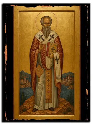 Еразм Формийский (Кампанийский), епископ, священномученик — икона на дереве