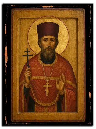 Филипп Агирский, священномученик — икона на дереве