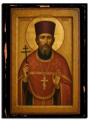Филипп Агирский, священномученик — икона на натуральном дереве