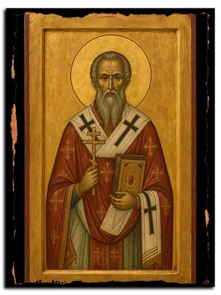 Флегонт Понгильский, пресвитер, священномученик — икона на дереве
