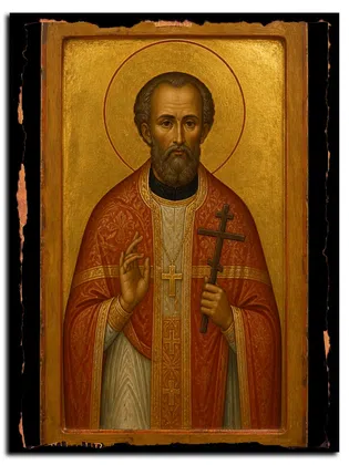 Фома Дамасский, священномученик — икона на дереве
