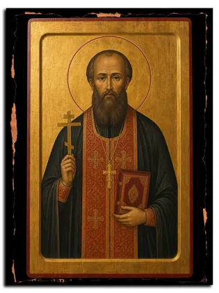 Иоанн Шишев, пресвитер, священномученик — икона на дереве