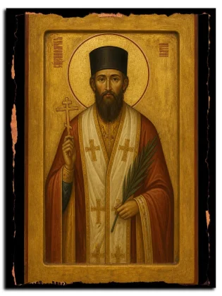 Ипатий Персидский, священномученик — икона на натуральном дереве