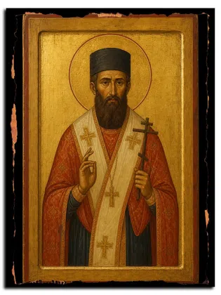 Исаакий Персидский, священномученик — икона на дереве