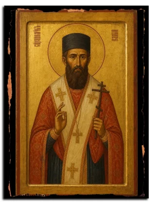 Исаакий Персидский, священномученик — икона на натуральном дереве