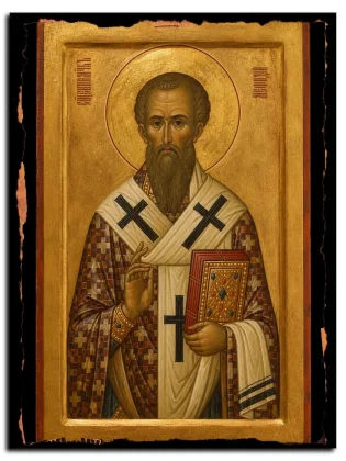 Мефодий Патарский, Олимпийский, епископ, священномученик — икона на натуральном дереве