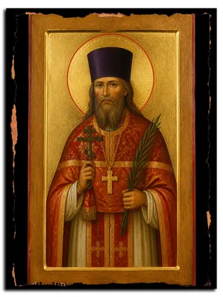 Парфений (Брянских), Ананьевский, священномученик — икона на дереве ручной работы