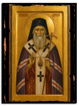 Парфений III Константинопольский, священномученик — икона на натуральном дереве