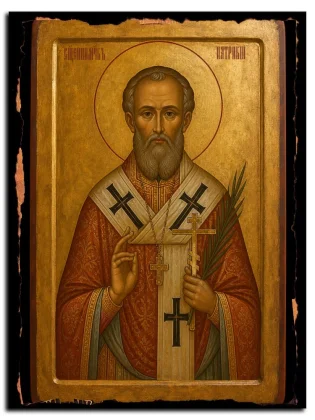 Патрикий Прусский (Брусский), Вифинский, священномученик — икона на натуральном дереве