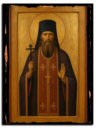 Варсонофий (Лебедев), Кирилловский, священномученик — икона на дереве ручной работы