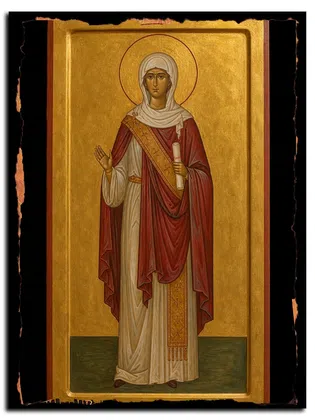 Фива Кенхрейская (Коринфская), диакониса, святая — икона на дереве