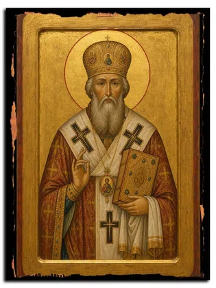 Афанасий (Вольховский), епископ Полтавский, чудотворец, святитель — икона на дереве
