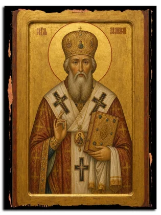 Афанасий (Вольховский), епископ Полтавский, чудотворец, святитель — икона на натуральном дереве