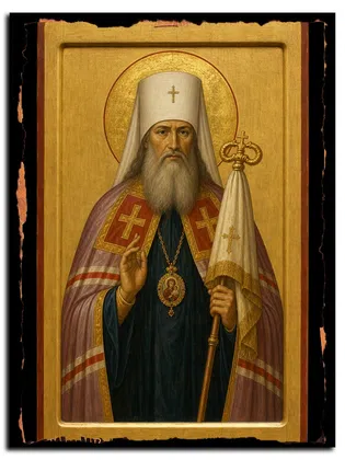 Филарет (Гумилевский), архиепископ Черниговский, святитель — икона на дереве