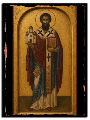 Герасим II (Палладас), патриарх Александрийский, святитель — икона на дереве
