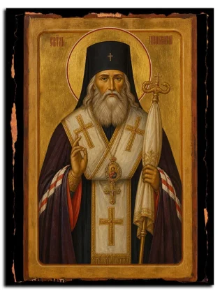 Иннокентий Херсонский, святитель — икона на натуральном дереве