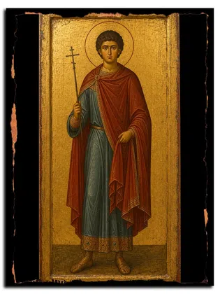 Николай Софийский, великомученик — икона на дереве