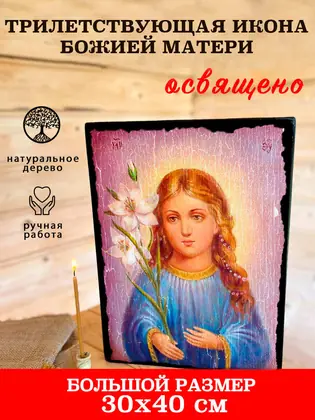 Трилетствующая икона Божией Матери — современное исполнение — фото 7