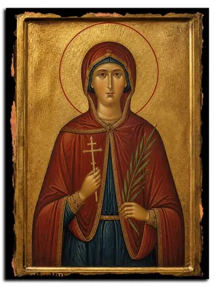 Анна Боровская святая мученица — икона на дереве