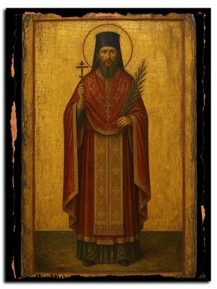 Иоанн Бороздин священномученик — икона на дереве