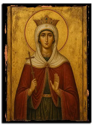 Анна Готфская мученица — икона на дереве